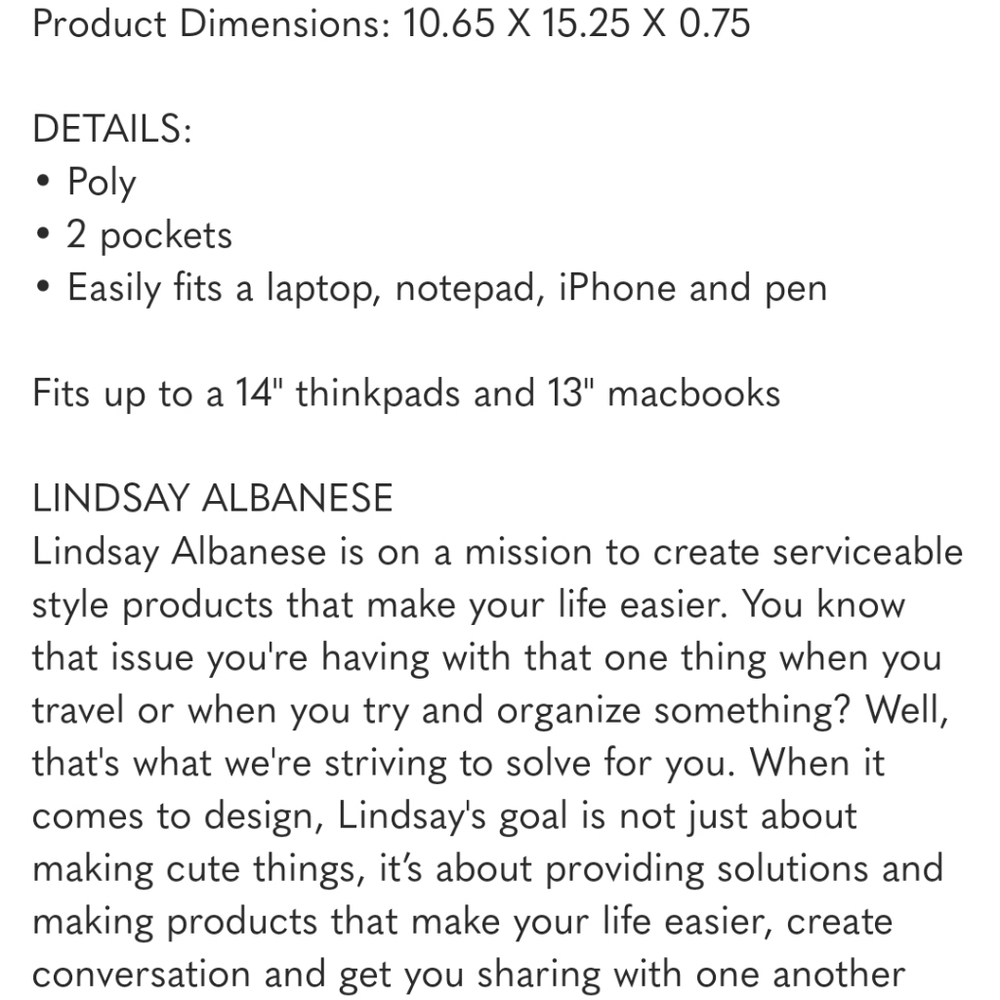 NWT, Lindsay Albanese, The daily Laptop Clutch - Picture 5 of 5